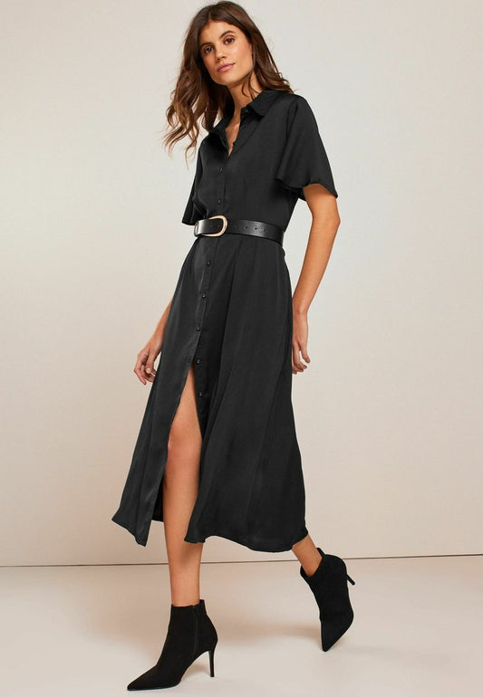 Next FLUTED SLEEVE EMPIRE STANDARD - Blusenkleid - Black