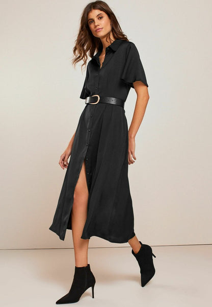 Next FLUTED SLEEVE EMPIRE STANDARD - Blusenkleid - Black
