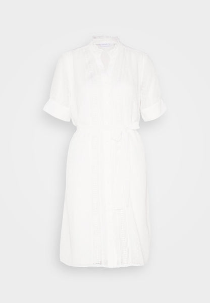 Vila VIDOBBY V NECK DRESS - Blusenkleid - Snow White