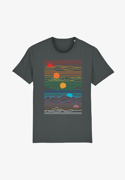  SUN AND MOON - T-Shirt Print - Bottle Green