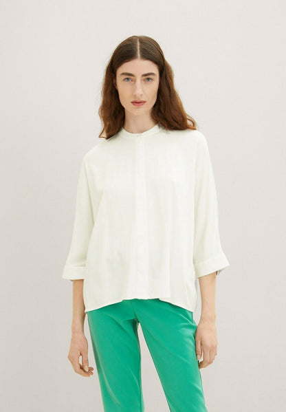 Tom Tailor LOOSE FIT - Hemdbluse - Whisper White
