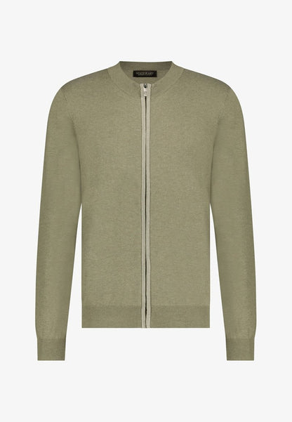  ATELIER - Strickjacke - Olive Green Plain