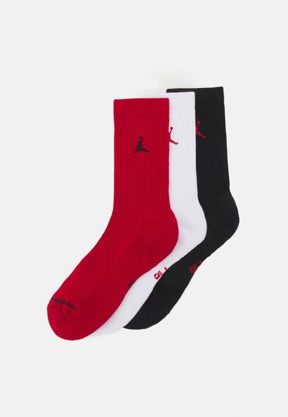 Jordan EVERYDAY CUSH CREW 3 PACK UNISEX - Sports Socks - Medium Khaki/iron Grey/starfish/white