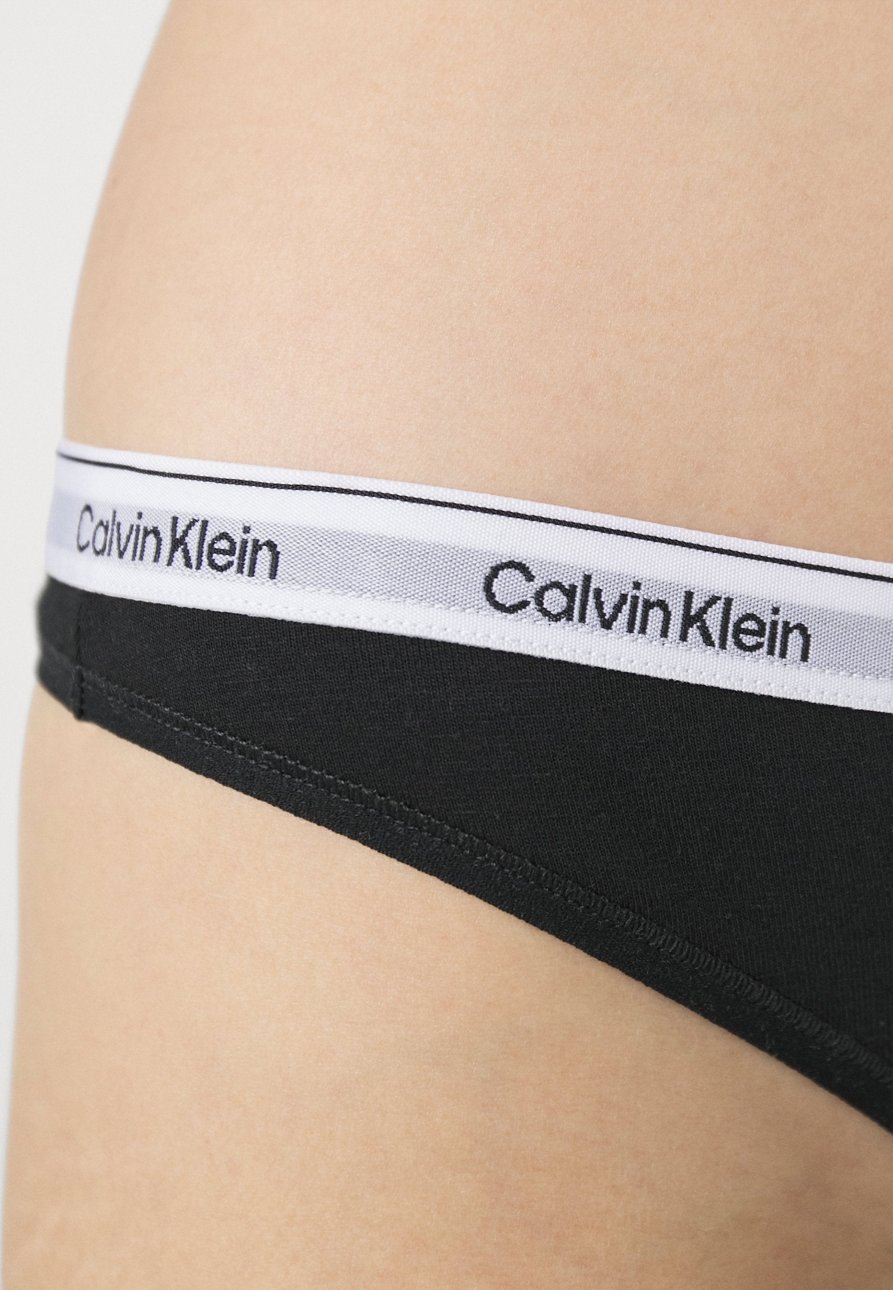 CALVIN KLEIN UNDERWEAR THONG LOGO ICON 3 PACK - Thong - Schwarz/grau