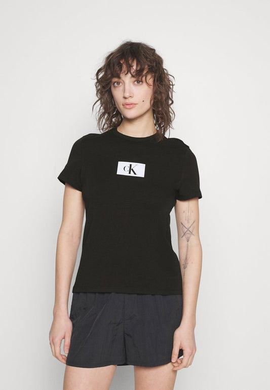 CALVIN KLEIN UNDERWEAR CREW NECK - Nachtwäsche Shirt - Black
