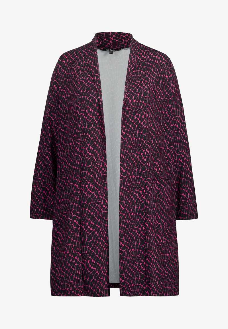 Ulla Popken MATTE GRAPHIC PRINT POCKET - Kurzmantel - Hot Pink Multi