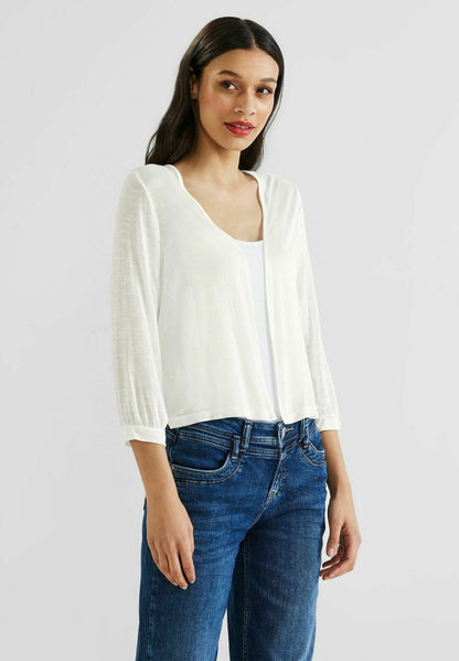 STREET ONE OFFENE - Strickjacke - Weiß