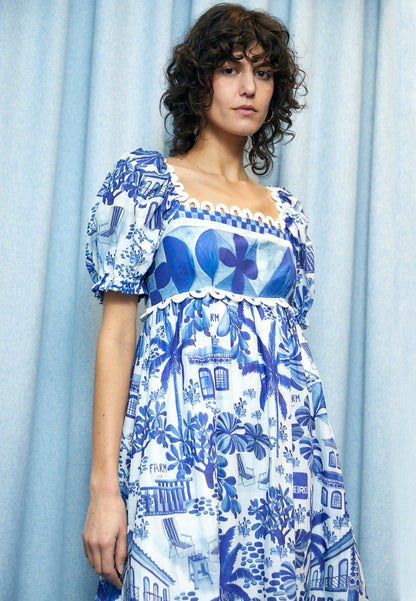 Farm Rio SWEET RIO MIDI DRESS - Freizeitkleid - Sweet Rio Off-white