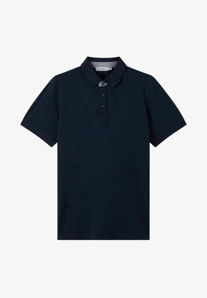  WITH OXFORD DETAILS - Poloshirt - Indaco