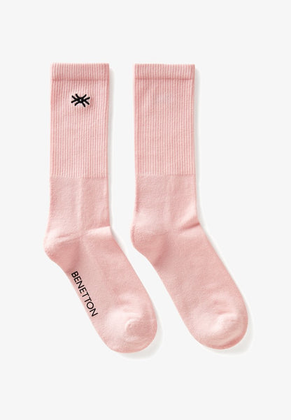 United Colors Of Benetton WITH EMBROIDERED LOGO - Socken - Pastel Pink
