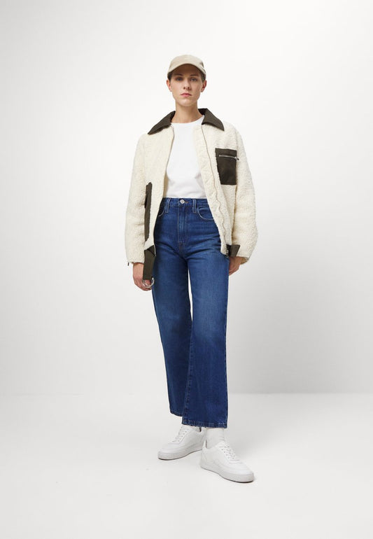 FRAME LE JANE CROP - Jeans Straight Leg - Blue Denim