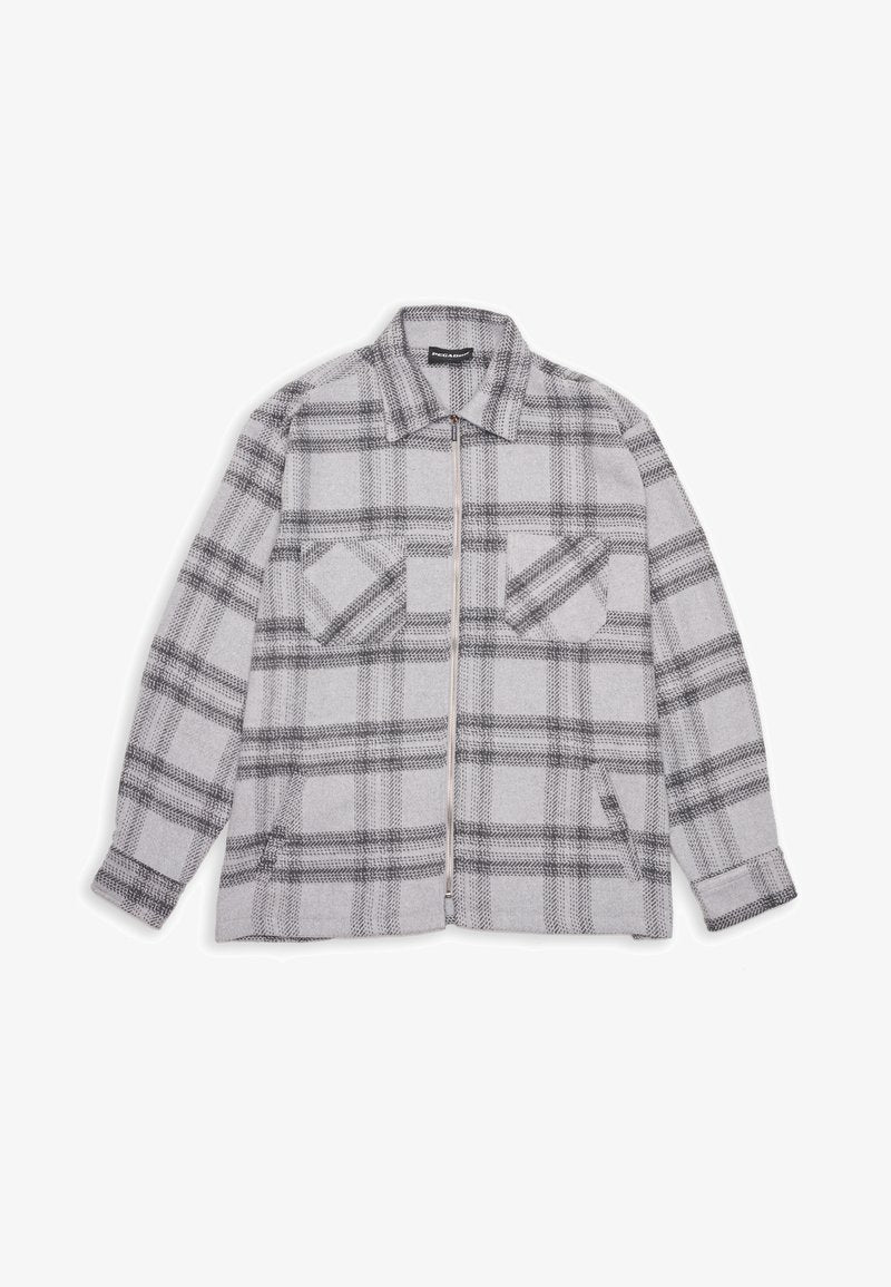 Pegador BALE EMBROIDERY ZIP SHIRT UNISEX - Hemdbluse - Cloud Grey