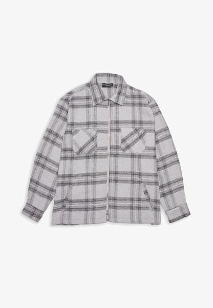 Pegador BALE EMBROIDERY ZIP SHIRT UNISEX - Hemdbluse - Cloud Grey