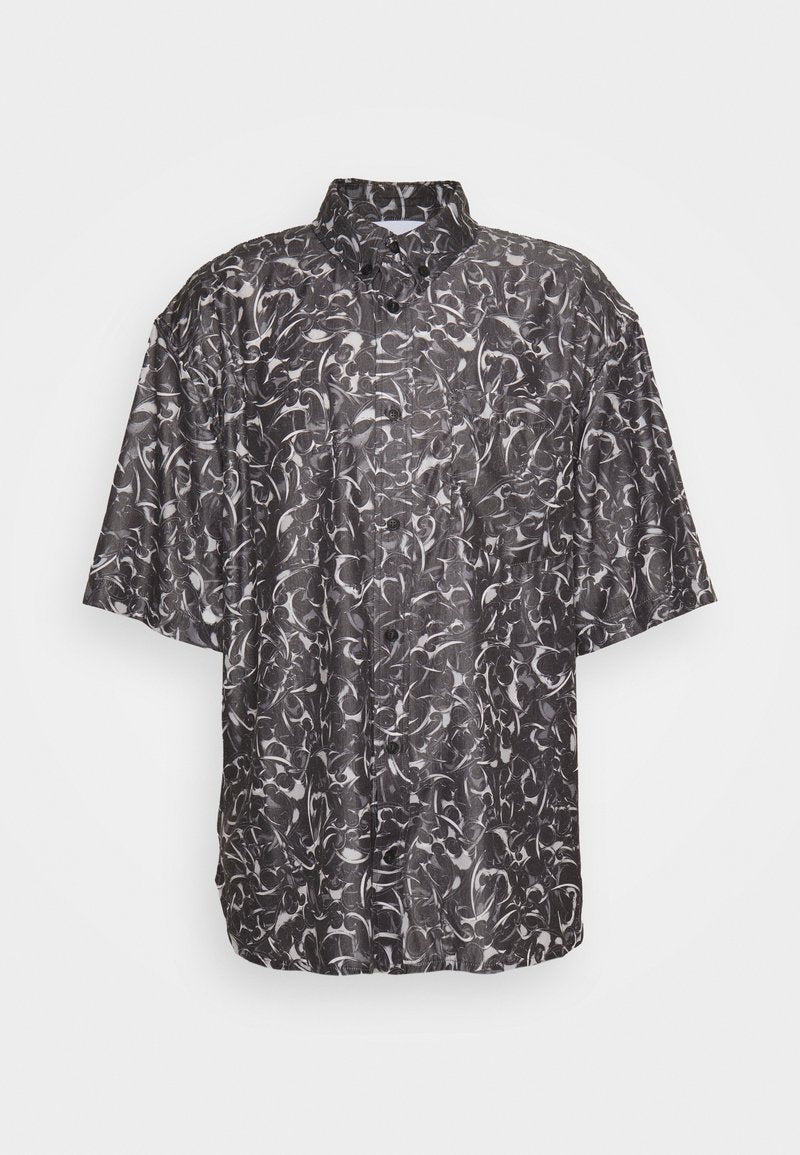  PRINTED RELAXED SHORT SLEEVE - Hemd - Silver