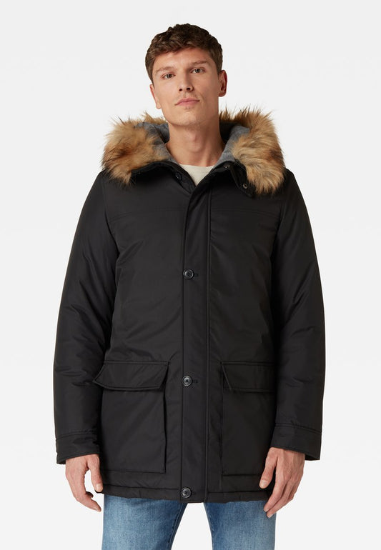 Mavi BASIC HOODED - Wintermantel - Black