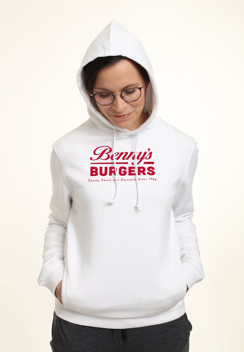 Henry Tiger STRANGER THINGS BENNY S BURGERS - Kapuzenpullover - White