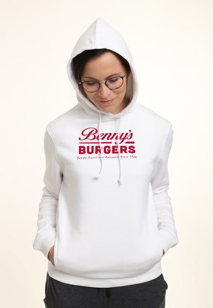 Henry Tiger STRANGER THINGS BENNY S BURGERS - Kapuzenpullover - White