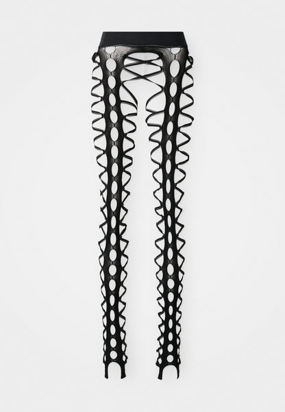  SQUIGGLE TIGHTS - Leggings - Trousers - Black