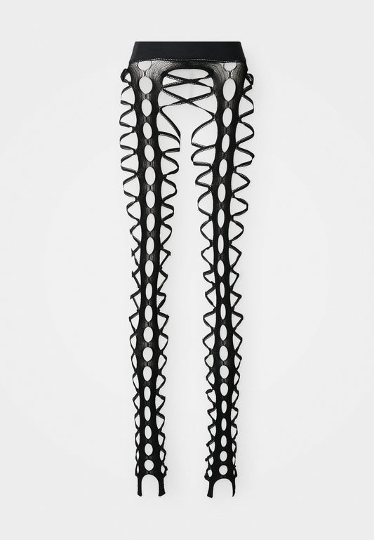  SQUIGGLE TIGHTS - Leggings - Trousers - Black