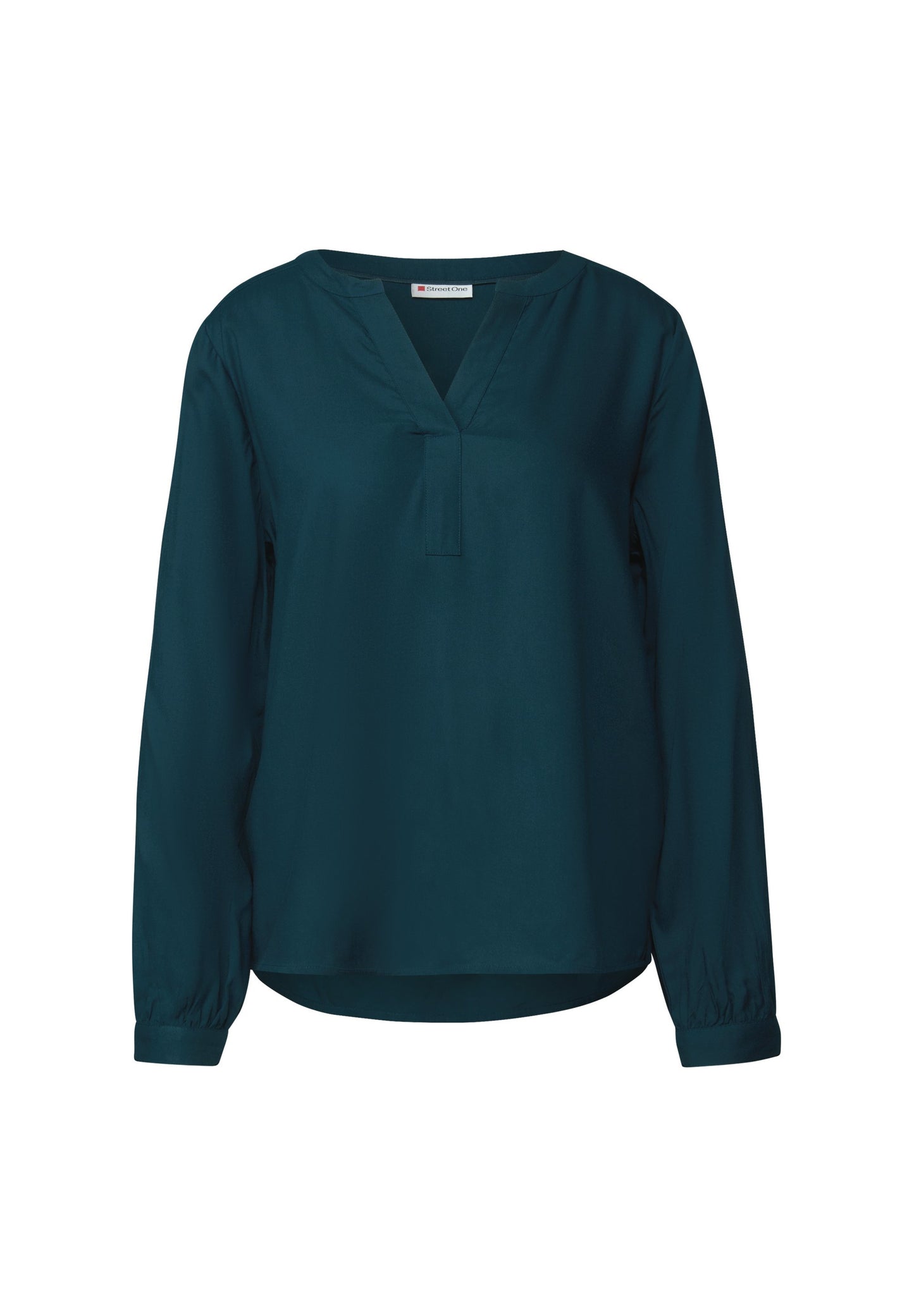 STREET ONE SPLIT NECK - Blouse - Grün