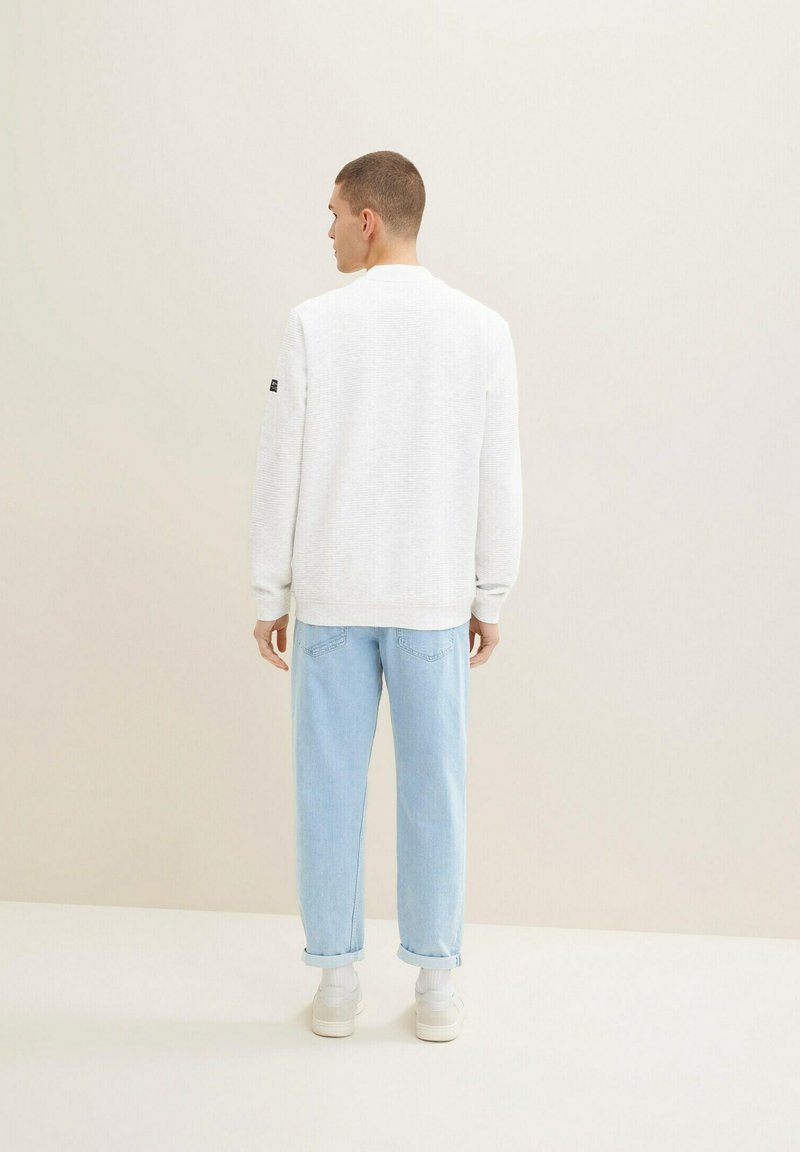 TOM TAILOR Denim Sweatjacke - Light Stone Grey Melange