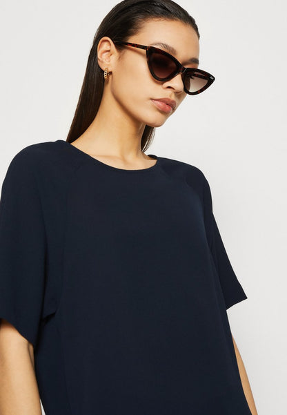 Marks & Spencer WOVEN TEE - T-Shirt Basic - Midnight Navy