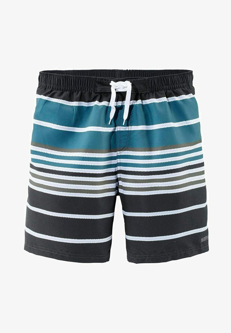 Buffalo Badeshorts - Blau/grau Langgröße