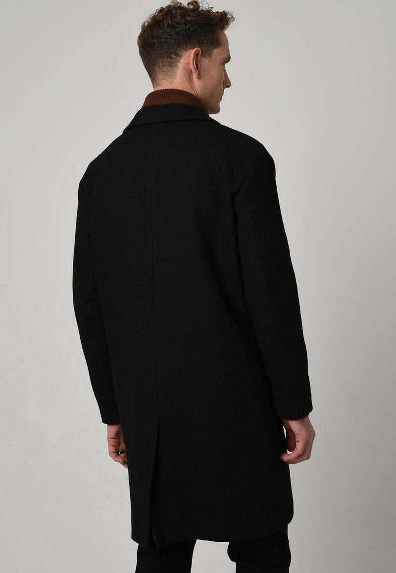  Klassischer Mantel - Black