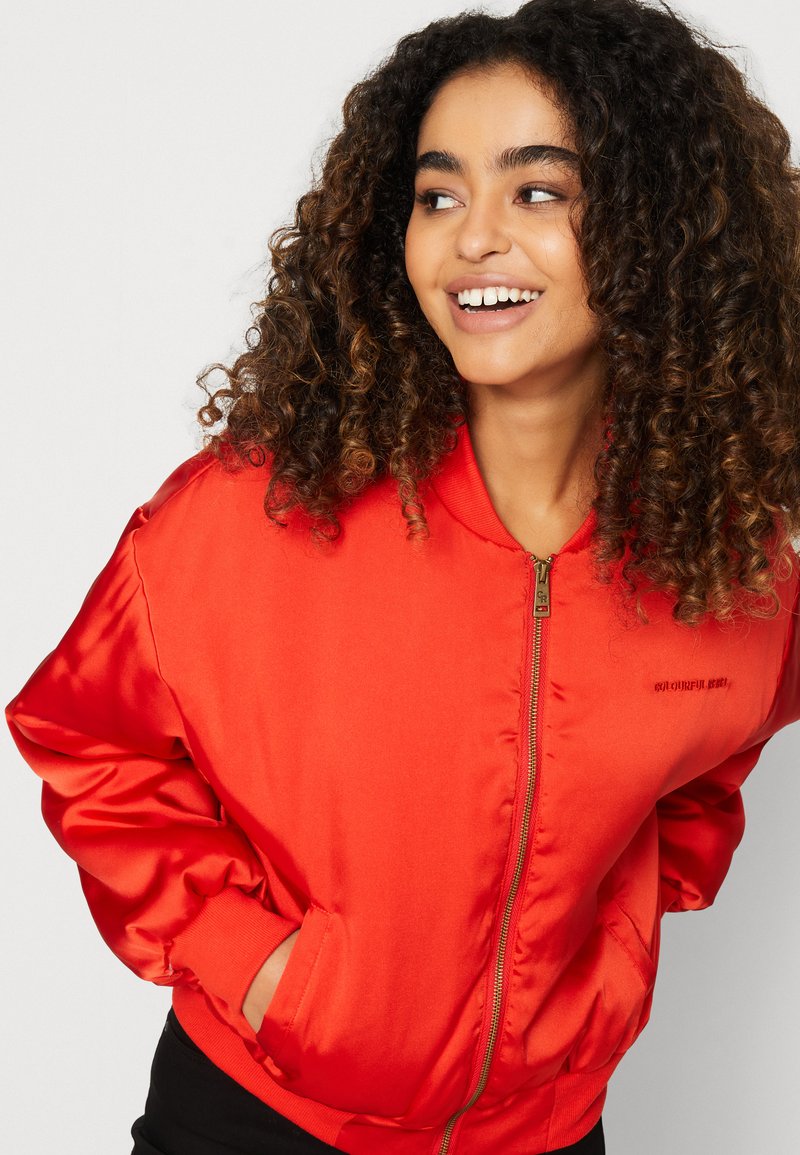COLOURFUL REBEL JULEY EMBRO JACKET - Bomberjacke - Warm Orange