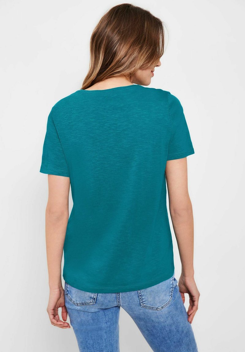 Cecil IN UNIFARBE - T-Shirt Basic - Blau