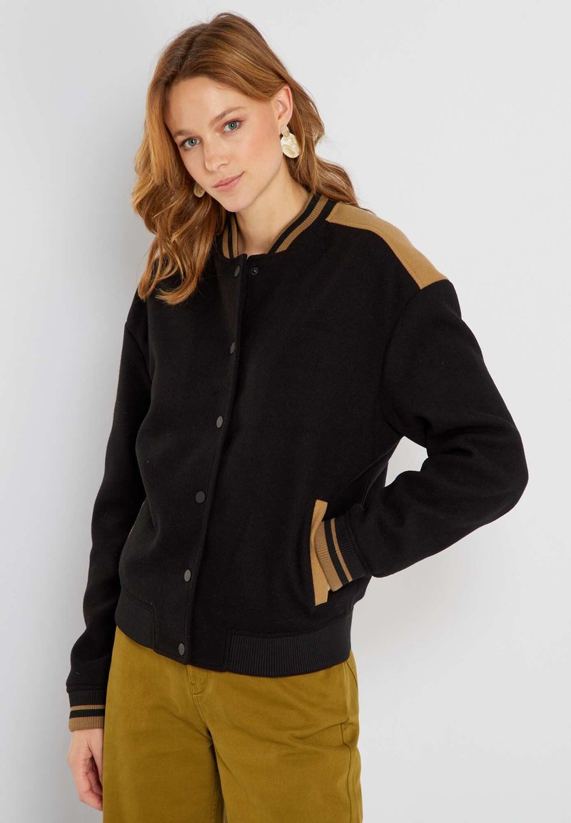  VARSITY-STYLE - Bomberjacke - Black Caml