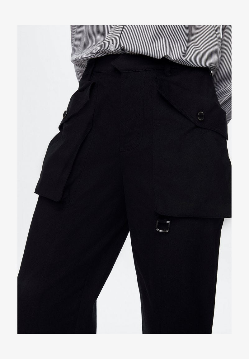  WIDE CUT WITH ZIPPER DETAIL - Cargohose - Beige