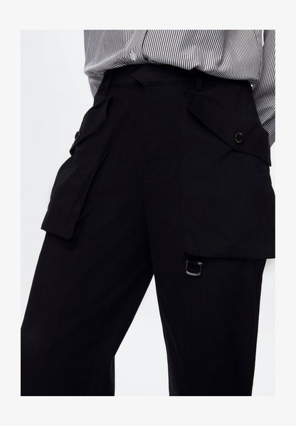  WIDE CUT WITH ZIPPER DETAIL - Cargohose - Beige