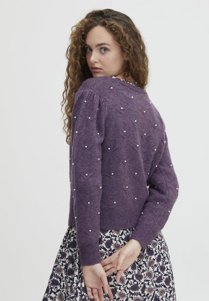  IRFLEURIE CA - Strickjacke - Vintage Violet Melange