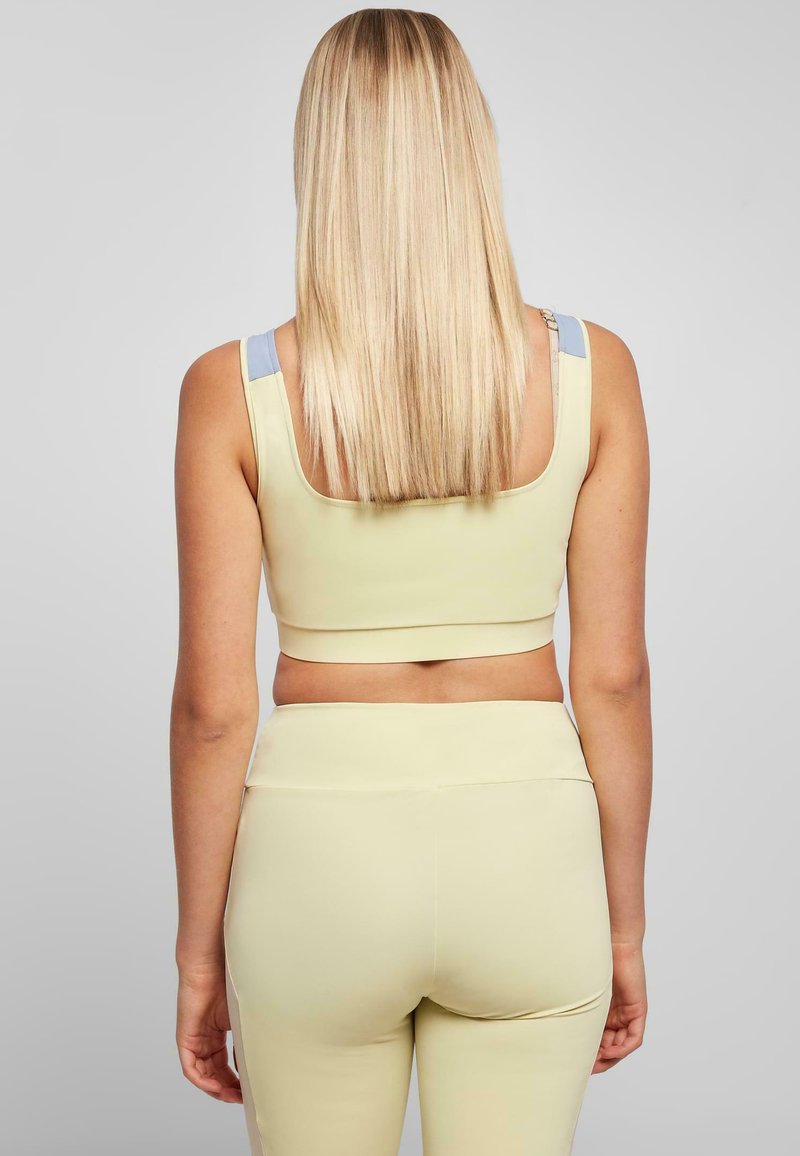 URBAN CLASSICS COLOR BLOCK - Sport BH - Softyellow Softseagrass Vablue