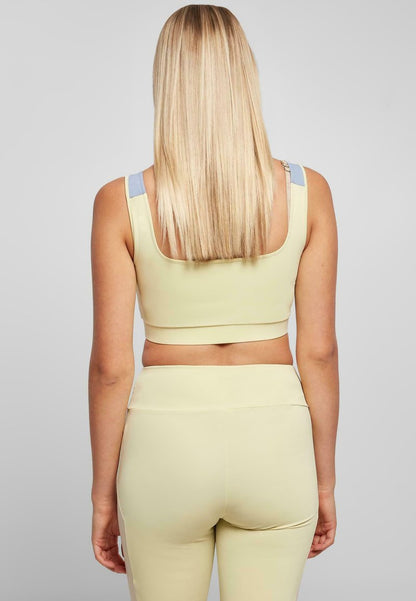 URBAN CLASSICS COLOR BLOCK - Sport BH - Softyellow Softseagrass Vablue