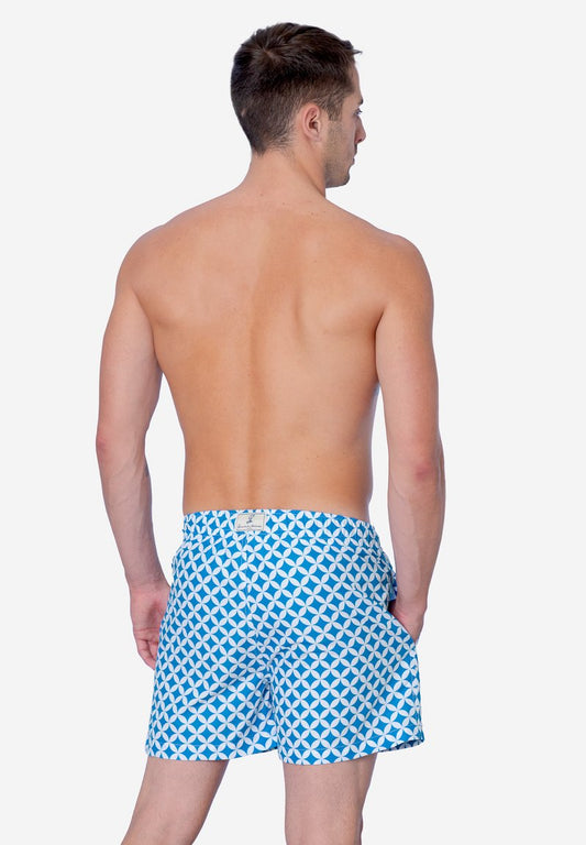  AMALFI - Badeshorts - Blu E Bianco