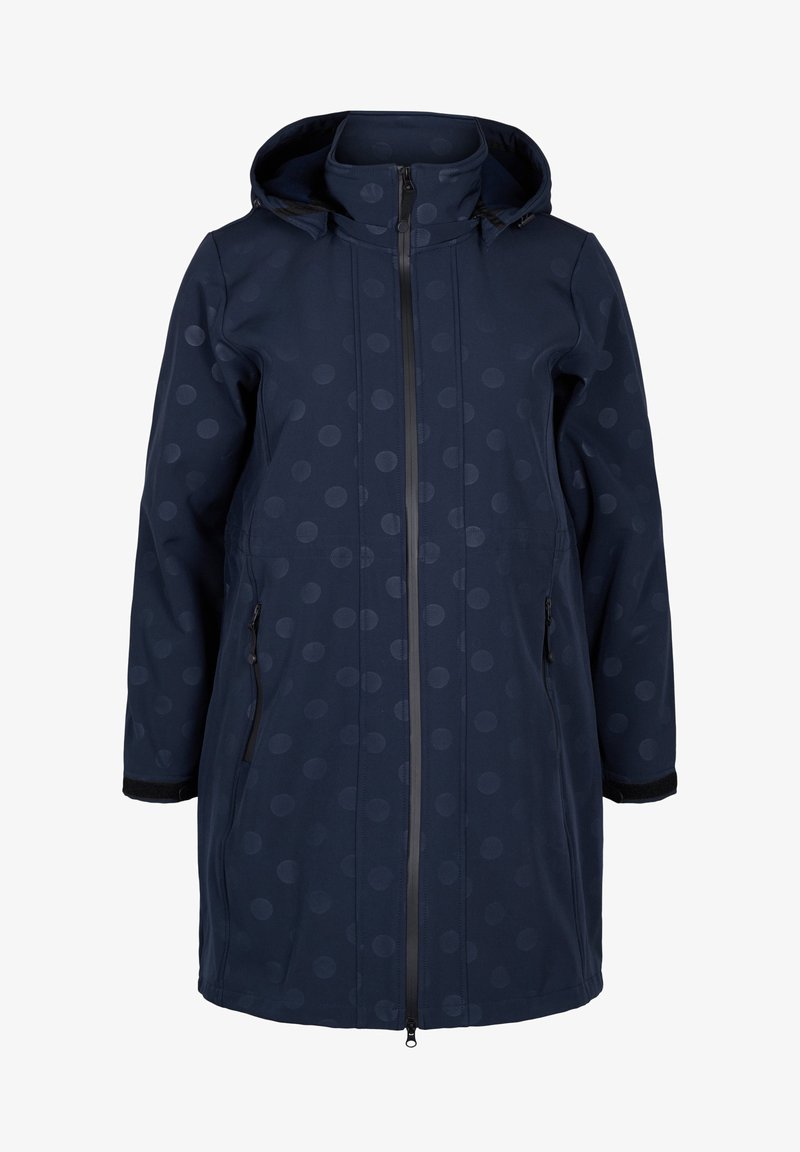 Zizzi WITH A DETACHABLE HOOD - Regenjacke / Wasserabweisende Jacke - Navy