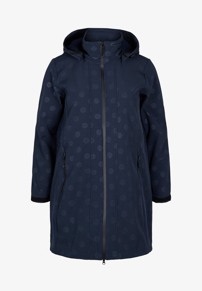 Zizzi WITH A DETACHABLE HOOD - Regenjacke / Wasserabweisende Jacke - Navy