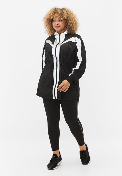  WITH REFLECTIVE DETAILS AND ADJUSTABLE WAIST - Trainingsjacke - Black W Reflex