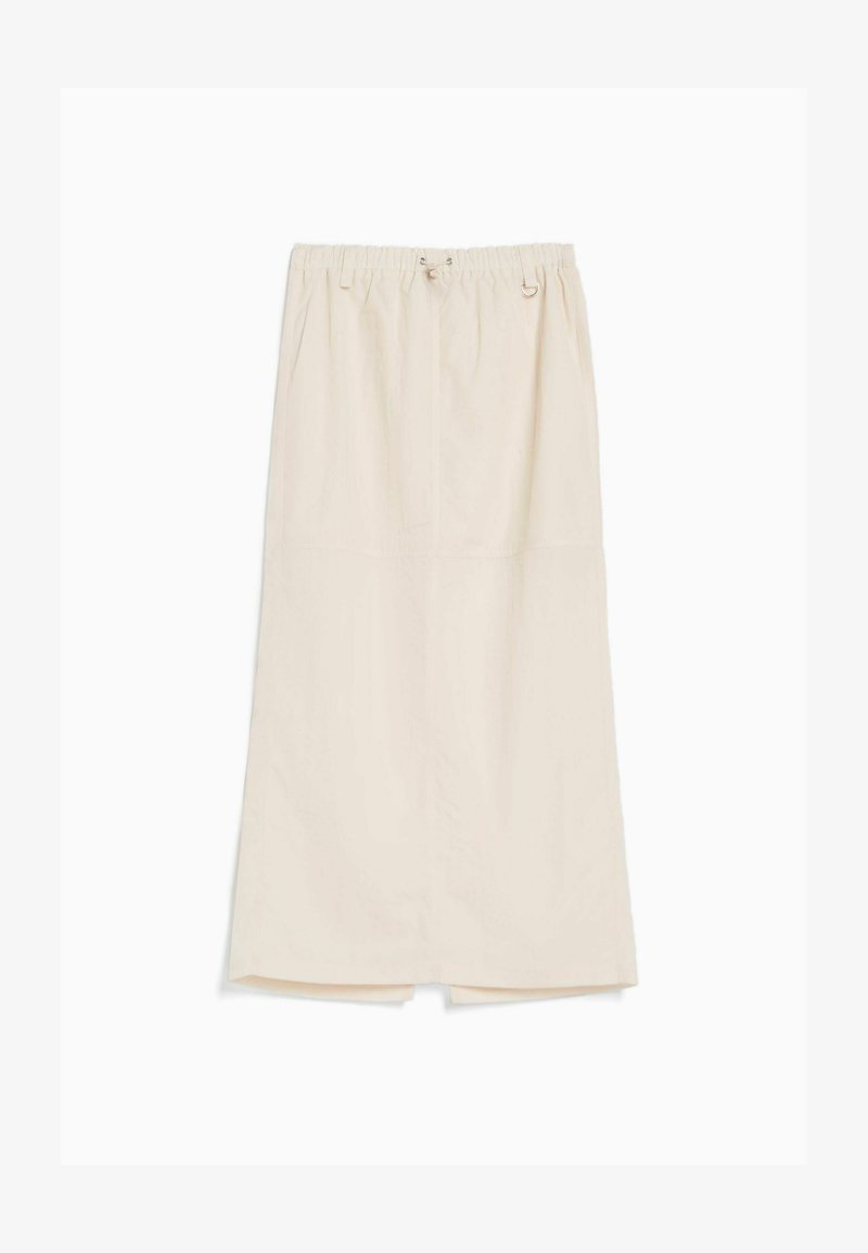 BERSHKA EFFECT - MIDI - A-Linien-Rock - Beige
