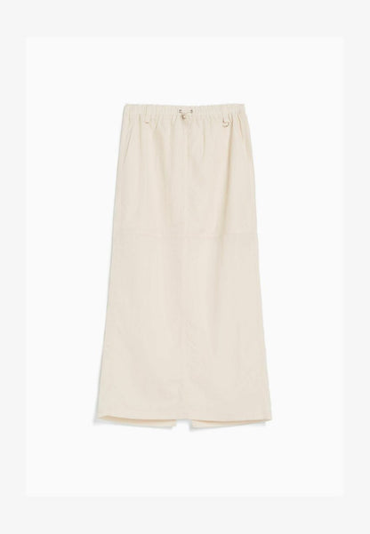BERSHKA EFFECT - MIDI - A-Linien-Rock - Beige