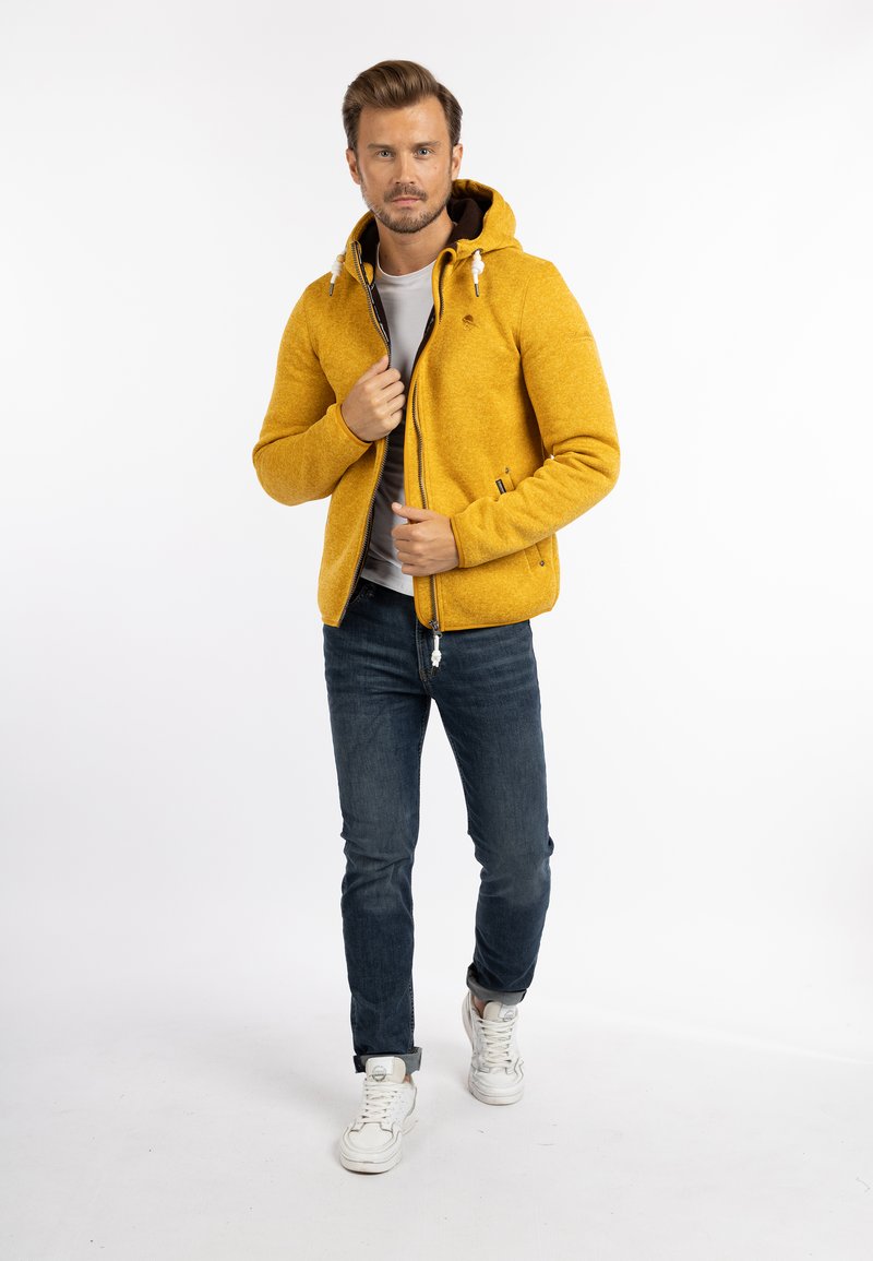 Schmuddelwedda Fleecejacke - Senf Melange