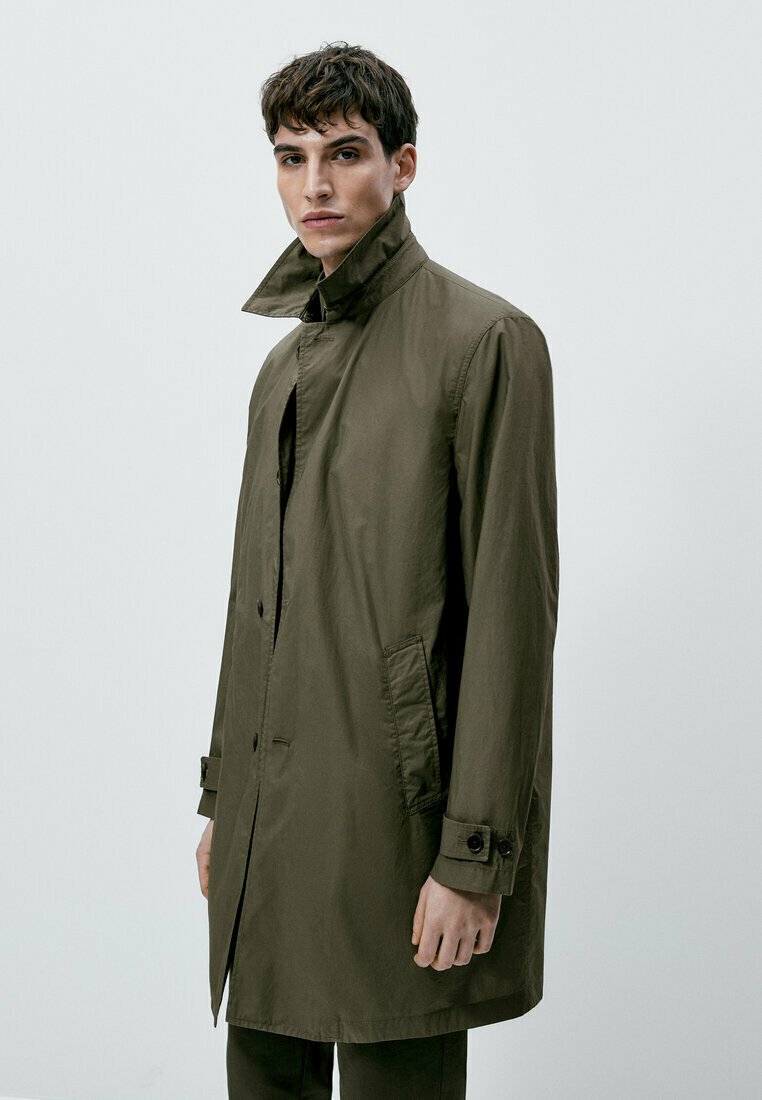 Massimo Dutti LIGHT TECHNICAL - Kurzmantel - Khaki