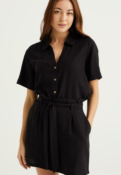 WE FASHION VAN MIX - Hemdbluse - Black