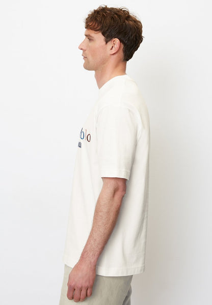 Marc O'Polo MIT LOGO-STICKEREI - T-Shirt Print - White