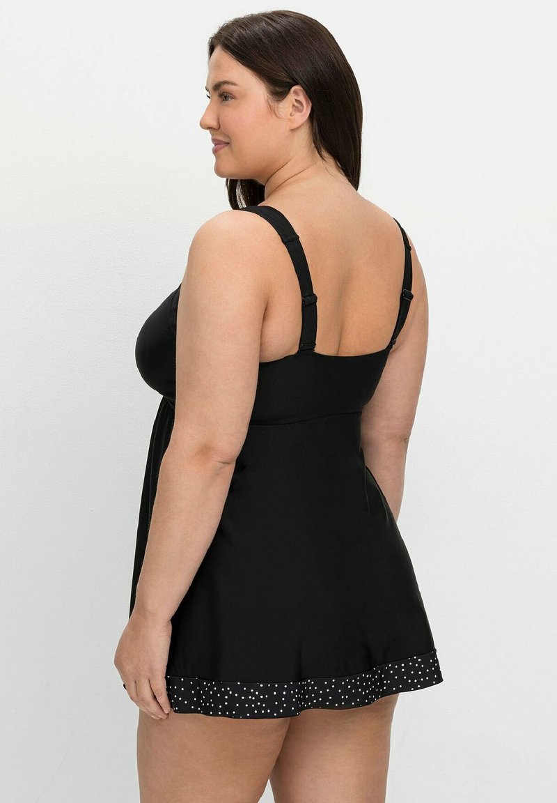 Sheego Bikini-Top - Schwarz Gepunktet