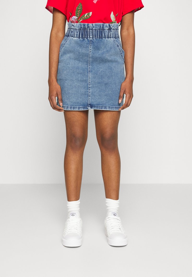  VITINA MAGIC SHORT SKIRT - Minirock - Medium Blue Denim