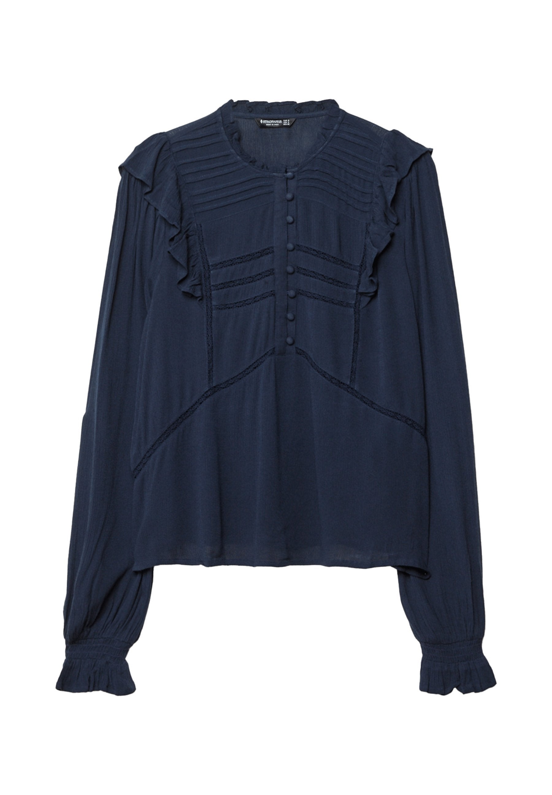 Stradivarius RUFFLED WITH BUTTONS - Blouse - Bordeaux