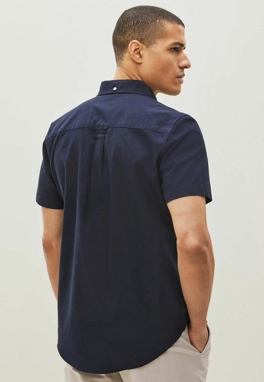 Next SHORT SLEEVE OXFORD WITH STAG - Hemd - Navy Blue